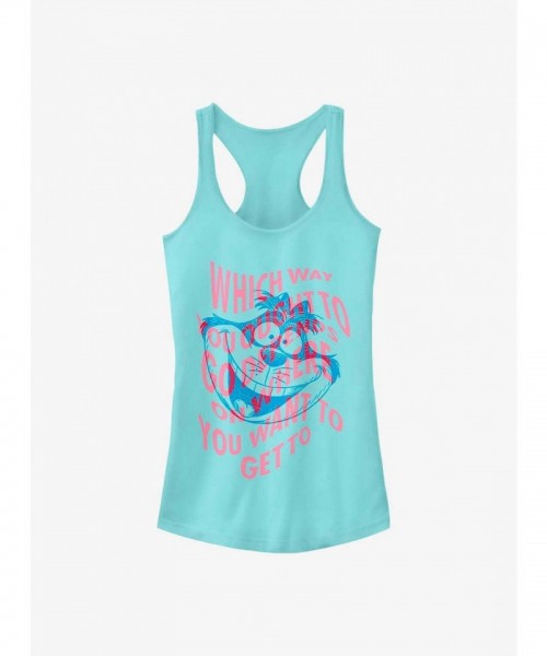Disney Alice in Wonderland Girls Cotton Tank Top - Blue