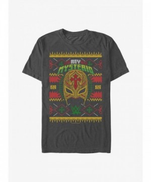 WWE Rey Mysterio Unisex Ugly Christmas Tee - Grey