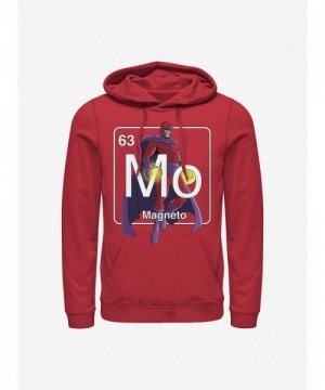 Marvel's Periodic Magneto Red Hoodie for Men