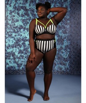 Beetlejuice Inspired High-Waisted Plus Size Swim Bottoms