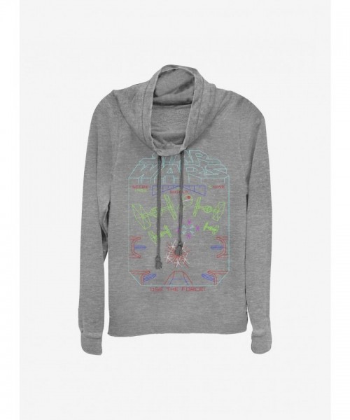 Star Wars Grey Lightweight Cowl Neck Top for Girls