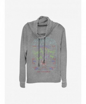 Star Wars Grey Lightweight Cowl Neck Top for Girls