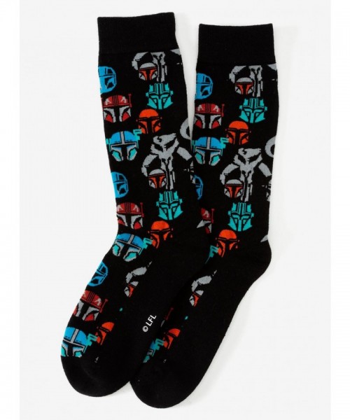 Mandalorian Guild Helmets Black Unisex Crew Socks