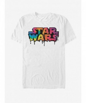 Star Wars T-Shirt - White Tie Dye Drip Men's Cotton Tee