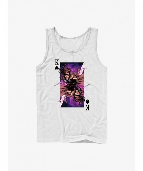 Marvel's Gambit King Tank Top - Men's White Cotton Tee