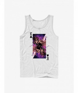 Marvel's Gambit King Tank Top - Men's White Cotton Tee