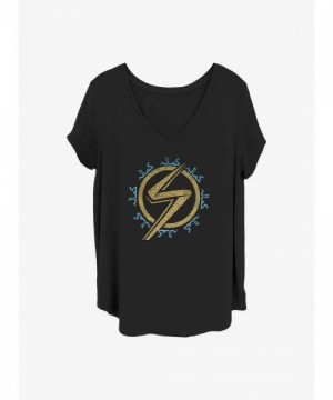 Marvel Plus Size Ms. Marvel Icon Tee for Girls - Black