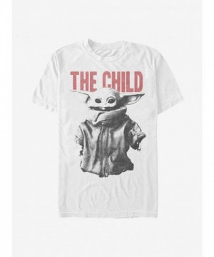 Star Wars The Mandalorian Child Graphic T-Shirt - Men's White