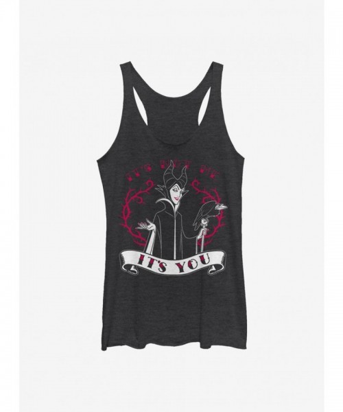 Disney Maleficent Graphic Tank Top for Girls - Black