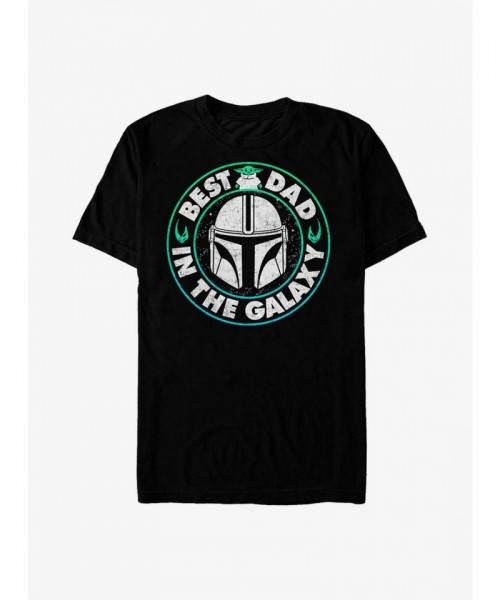 Mandalorian Galaxy Dad T-Shirt for Men - Lightweight Cotton Father's Day Gift