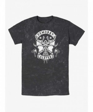 Stranger Things Demobat Slayer T-Shirt in Mineral Wash - Men's Multi Sizes