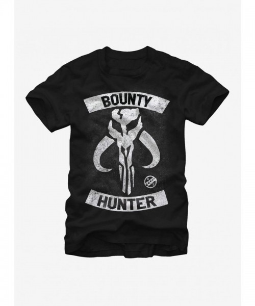 Star Wars Mandalorian Bounty Hunter Tee - Black Men's