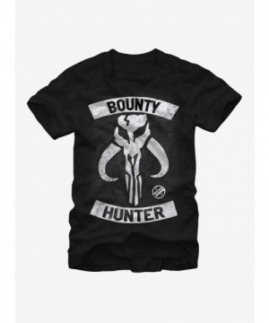 Star Wars Mandalorian Bounty Hunter Tee - Black Men's