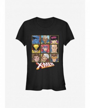 Marvel Girls X-Men Core Box Logo T-Shirt - Black