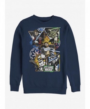 Star Wars The Clone Wars Action Heroes Sweatshirt - Navy Blue