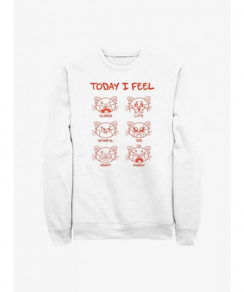 Disney Pixar Turning Red Emotion Sweatshirt - Men's White