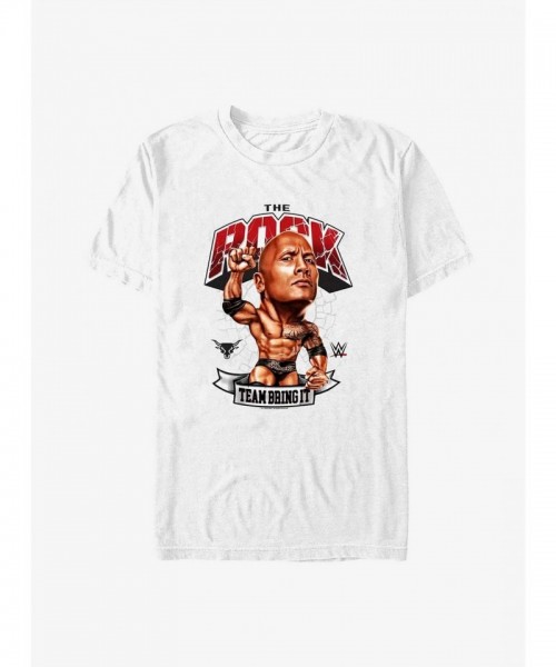 WWE The Rock Team T-Shirt - Men's White Comfort Fit