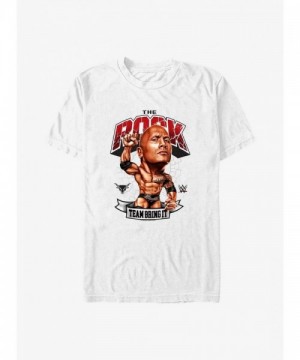 WWE The Rock Team T-Shirt - Men's White Comfort Fit