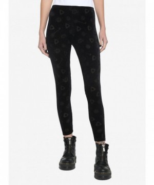 Coraline Velvet Mesh Leggings with Icons - Women's