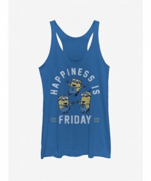 Minion Happiness Friday Blue Tank Top for Girls