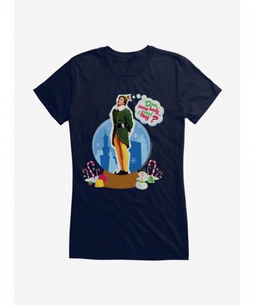 Elf Buddy Hugging Tee for Girls