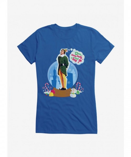 Elf Buddy Hugging Tee for Girls