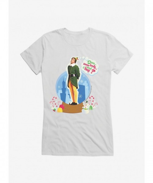 Elf Buddy Hugging Tee for Girls