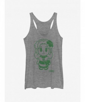 Nintendo Zelda Link's Awakening Girl's Grey Marin Avatar Tank Top
