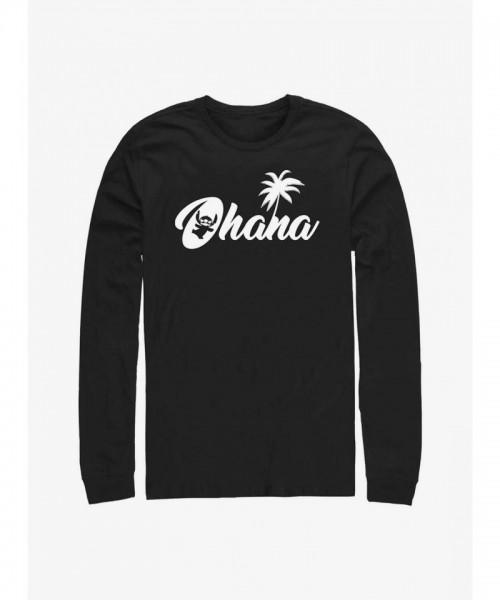 Disney Lilo & Stitch Ohana Men's Cotton T-Shirt - Black