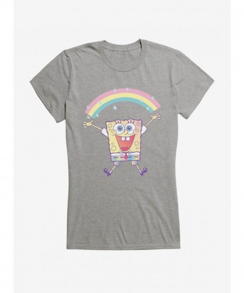 SpongeBob SquarePants Rainbow Sparkle Junior T-Shirt for Girls