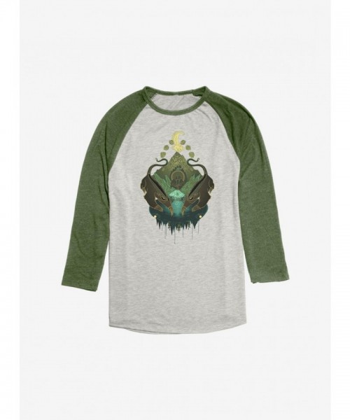 Avatar Last Airbender Beige Tan Men's Raglan T-Shirt - Official Fan Art