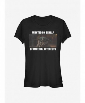 Name: Stylish Black T-Shirt for Girls Featuring The Mandalorian Child
