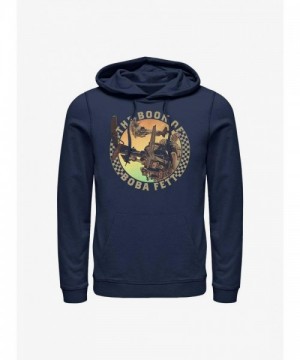 Star Wars Inspired Boba Fett Bounty Time Hoodie - Blue Men's