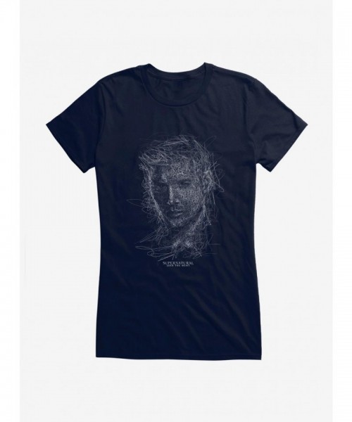Supernatural Dean Sketch Lightweight T-Shirt for Girls
