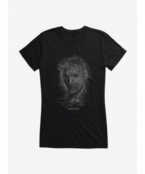 Supernatural Dean Sketch Lightweight T-Shirt for Girls