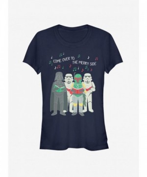 Star Wars Carolers Boba Fett & Stormtroopers Girls T-Shirt - Blue