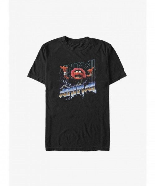 Disney Big & Tall Muppets Metal Animal T-Shirt - Unisex Black