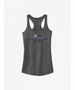 Marvel No Way Home Spider-Man Logo Tank Top for Girls - Grey