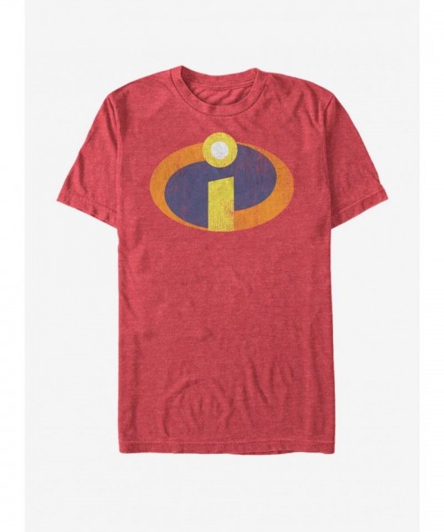 Disney Pixar Incredibles Retro Emblem T-Shirt - Men's Red