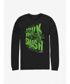 Marvel Black Long-Sleeve T-Shirt - Hulk Smash Edition Men's