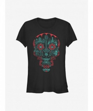 Disney Pixar Coco Skull Girls T-Shirt in Black