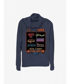 Marvel I Was There Cowl Neck Top for Girls - Ms. Marvel Avengercon Edition - Blue