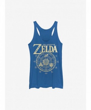Nintendo Zelda Emblem Girls Tank Top - Blue