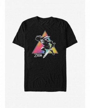 The Legend Of Zelda Tie Dye T-Shirt - Men's Black Link Design