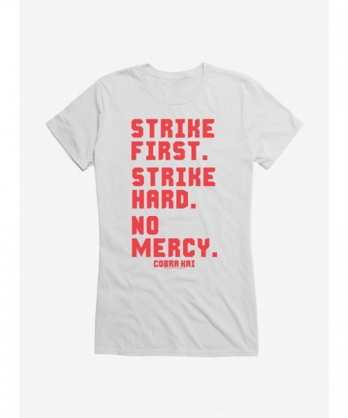 Cobra Kai Girls Junior T-Shirt, Strike First Edition