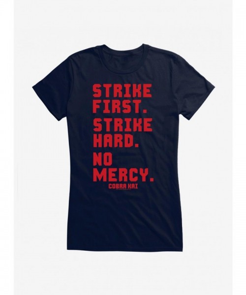 Cobra Kai Girls Junior T-Shirt, Strike First Edition