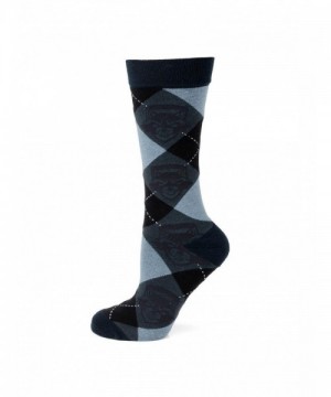 Marvel Rocket Rugged Argyle Blue Men's Crew Socks