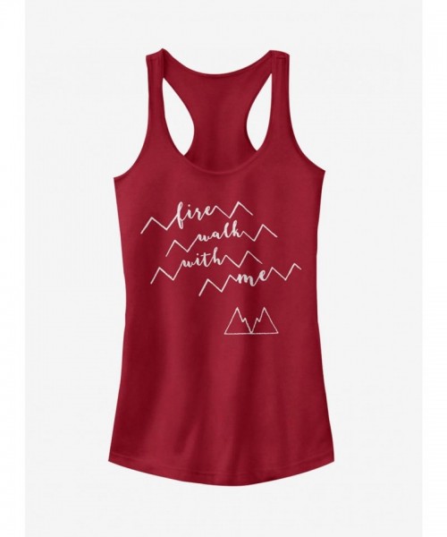 Twin Peaks Fire Walk Mountain Girls Grey Tank Top