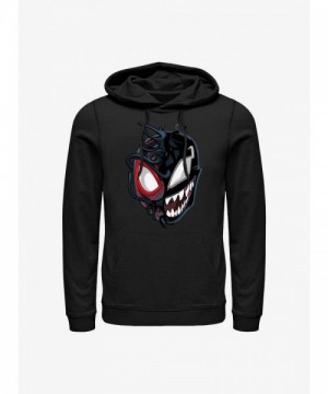 Marvel Miles Venom Hoodie - Black Men's Cotton Blend