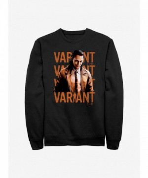 Marvel Loki-Themed Comfortable Crew Sweatshirt - Black Men's
